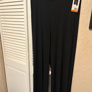 Three Dots Classic Black Straight Leg Pants